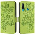 For Honor 20 Lite / 10i / 20e Embossed Rose RFID Anti-theft Leather Phone Case(Green) - 2