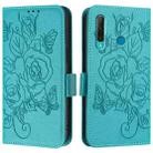 For Honor 20 Lite / 10i / 20e Embossed Rose RFID Anti-theft Leather Phone Case(Light Blue) - 2