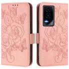 For Honor GT Embossed Rose RFID Anti-theft Leather Phone Case(Pink) - 2