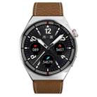 1.3 inch Leather Band IP68 Waterproof Smart Watch Support Bluetooth Call(Brown) - 2