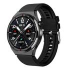 1.3 inch Silicone Band IP68 Waterproof Smart Watch Support Bluetooth Call(Black) - 1