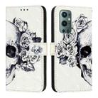 For OnePlus 9 Pro 3D Painting Horizontal Flip Leather Phone Case(Skull) - 2