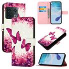 For OnePlus 10 Pro 3D Painting Horizontal Flip Leather Phone Case(Rose Butterfly) - 1