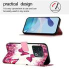 For OnePlus 10 Pro 3D Painting Horizontal Flip Leather Phone Case(Rose Butterfly) - 3