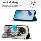 For OnePlus 11 3D Painting Horizontal Flip Leather Phone Case(Grey Owl) - 3