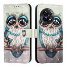 For OnePlus 11R 5G Global 3D Painting Horizontal Flip Leather Phone Case(Grey Owl) - 2