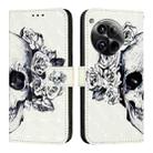 For OnePlus 12 Global 3D Painting Horizontal Flip Leather Phone Case(Skull) - 2
