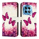 For OnePlus 12R Global 3D Painting Horizontal Flip Leather Phone Case(Rose Butterfly) - 2