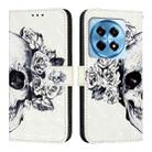 For OnePlus 12R Global 3D Painting Horizontal Flip Leather Phone Case(Skull) - 2