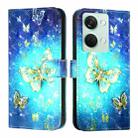 For OnePlus Ace 2V / Nord 3 3D Painting Horizontal Flip Leather Phone Case(Golden Butterfly) - 2