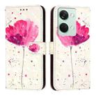 For OnePlus Ace 2V / Nord 3 3D Painting Horizontal Flip Leather Phone Case(Flower) - 2