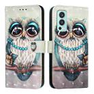 For OnePlus Nord 2 5G 3D Painting Horizontal Flip Leather Phone Case(Grey Owl) - 2