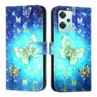 For OnePlus Nord 2 Lite / Nord CE 2 Lite 5G 3D Painting Horizontal Flip Leather Phone Case(Golden Butterfly) - 2