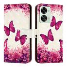 For OnePlus Nord 2T 3D Painting Horizontal Flip Leather Phone Case(Rose Butterfly) - 2