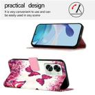For OnePlus Nord 2T 3D Painting Horizontal Flip Leather Phone Case(Rose Butterfly) - 3