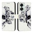 For OnePlus Nord 2T 3D Painting Horizontal Flip Leather Phone Case(Skull) - 2