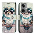 For OnePlus Nord CE3 India 3D Painting Horizontal Flip Leather Phone Case(Grey Owl) - 2