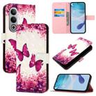 For OnePlus Nord CE4 3D Painting Horizontal Flip Leather Phone Case(Rose Butterfly) - 1