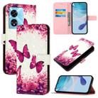 For OnePlus Nord N300 3D Painting Horizontal Flip Leather Phone Case(Rose Butterfly) - 1