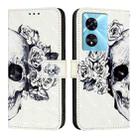 For OnePlus Nord N300 3D Painting Horizontal Flip Leather Phone Case(Skull) - 2