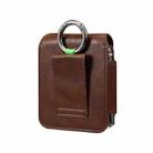 Folding Screen Mobile Phone Waist Hanging Universal Clutch Bag(Coffee) - 3