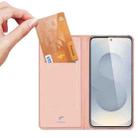 For Samsung Galaxy S25 Edge 5G DUX DUCIS Skin Pro Series Flip Leather Phone Case(Pink) - 3
