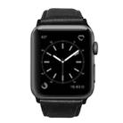 For Apple Watch SE 2022 40mm Oil Wax Genuine Leather Watch Band(Black) - 3