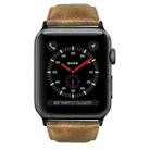 For Apple Watch Series 4 40mm Oil Wax Genuine Leather Watch Band(Yellow Brown) - 3