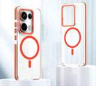 For Xiaomi Redmi Note 13 Pro 5G Dual-Color Clear Acrylic Hybrid TPU MagSafe Phone Case(Orange) - 1