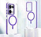 For Xiaomi Redmi Note 13 Pro 5G Dual-Color Clear Acrylic Hybrid TPU MagSafe Phone Case(Purple) - 1