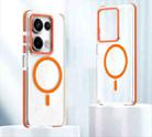 For Xiaomi Redmi Note 13 Pro 4G Dual-Color Clear Acrylic Hybrid TPU MagSafe Phone Case(Orange) - 1