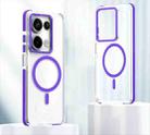 For Xiaomi Redmi Note 13 Pro 4G Dual-Color Clear Acrylic Hybrid TPU MagSafe Phone Case(Purple) - 1