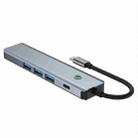 BYL-2319 5 in 1 USB-C / Type-C to USB3.0+USB-C / Type-C+HDTV Multi-function Docking Station(Grey) - 2