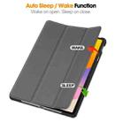 For Huawei Matepad SE 11 Custer Pure Color 3-Fold Holder Smart Leather Tablet Case(Grey) - 2