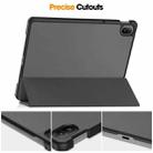 For Huawei Matepad SE 11 Custer Pure Color 3-Fold Holder Smart Leather Tablet Case(Grey) - 3