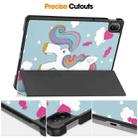 For Huawei Matepad SE 11 Painted 3-Fold Holder Smart Leather Tablet Case(Unicorn) - 3