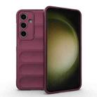 For Samsung Galaxy S24 FE 5G Magic Shield TPU + Flannel Phone Case(Wine Red) - 1