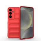For Samsung Galaxy S25 5G Magic Shield TPU + Flannel Phone Case(Red) - 1