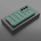 For Samsung Galaxy S25 5G Magic Shield TPU + Flannel Phone Case(Dark Green) - 2