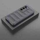 For Samsung Galaxy S25 5G Magic Shield TPU + Flannel Phone Case(Dark Grey) - 2