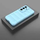 For Samsung Galaxy S25 5G Magic Shield TPU + Flannel Phone Case(Light Blue) - 2
