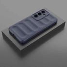 For Samsung Galaxy S25 5G Magic Shield TPU + Flannel Phone Case(Dark Blue) - 2