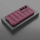 For Samsung Galaxy S25 5G Magic Shield TPU + Flannel Phone Case(Wine Red) - 2