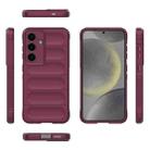 For Samsung Galaxy S25 5G Magic Shield TPU + Flannel Phone Case(Wine Red) - 3