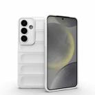 For Samsung Galaxy S25 5G Magic Shield TPU + Flannel Phone Case(White) - 1