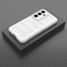 For Samsung Galaxy S25 5G Magic Shield TPU + Flannel Phone Case(White) - 2