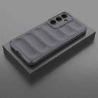 For Samsung Galaxy S25+ 5G Magic Shield TPU + Flannel Phone Case(Dark Grey) - 2