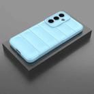 For Samsung Galaxy S25+ 5G Magic Shield TPU + Flannel Phone Case(Light Blue) - 2