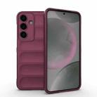 For Samsung Galaxy S25+ 5G Magic Shield TPU + Flannel Phone Case(Wine Red) - 1