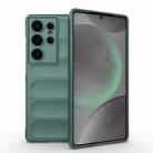 For Samsung Galaxy S25 Ultra 5G Magic Shield TPU + Flannel Phone Case(Dark Green) - 1